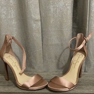 Jessica Simpson satin blush heels